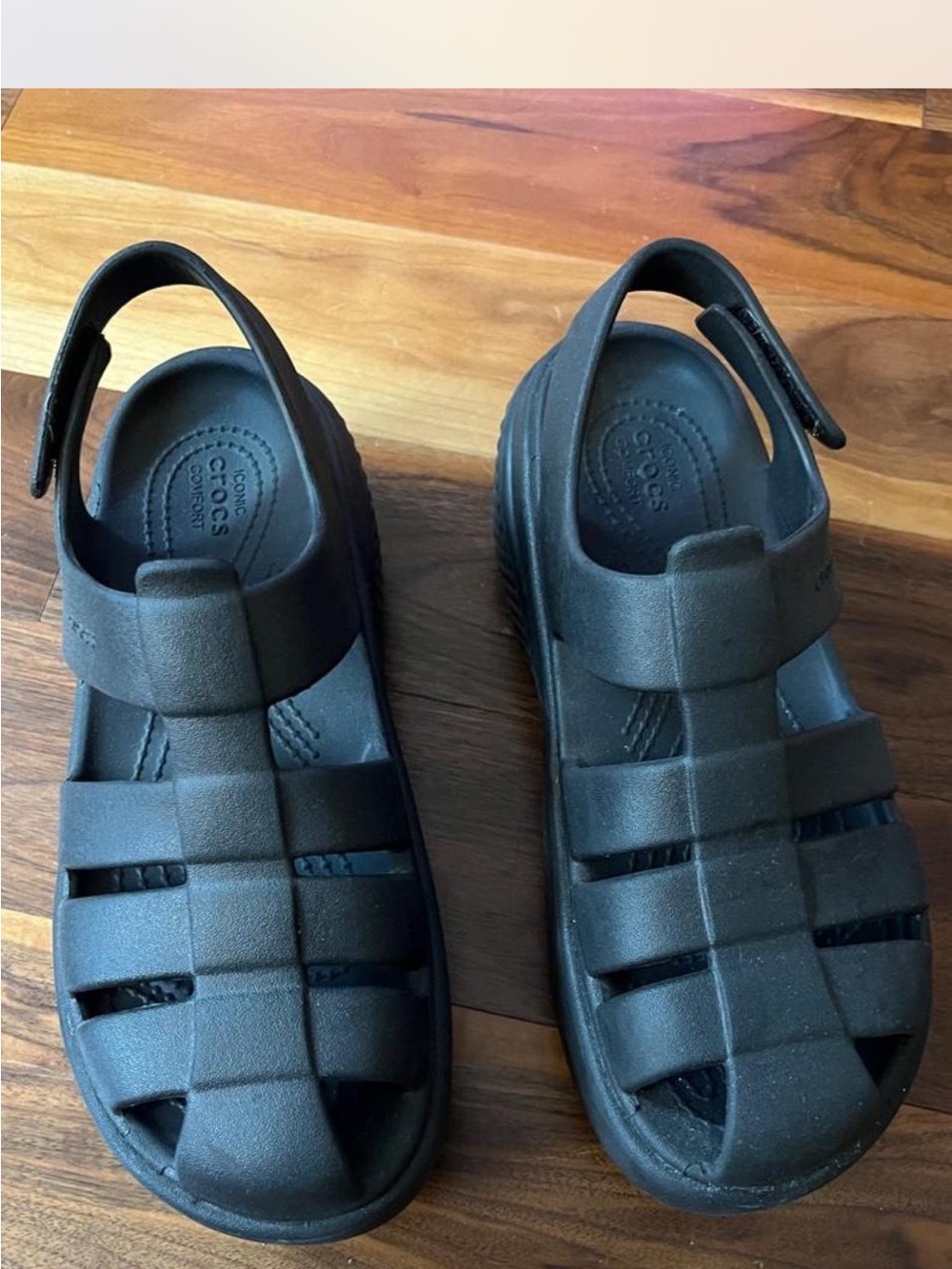 CROCS platform fisherman sandals size 7 - Picture 7 of 7